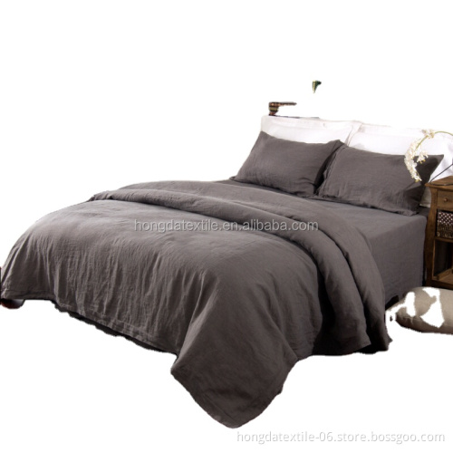 Stone Washed French Linen Bed Sheet Set - 100% Natural Flax